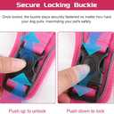 Pink Dog Vest Harness with Airtag Holder, No-Pull Tactical Service Dogs Vest with Handle, Escape Proof Freedom Outdoor Easy Walk Jacket with Back Front Clip for Small Medium Large Breeds,S