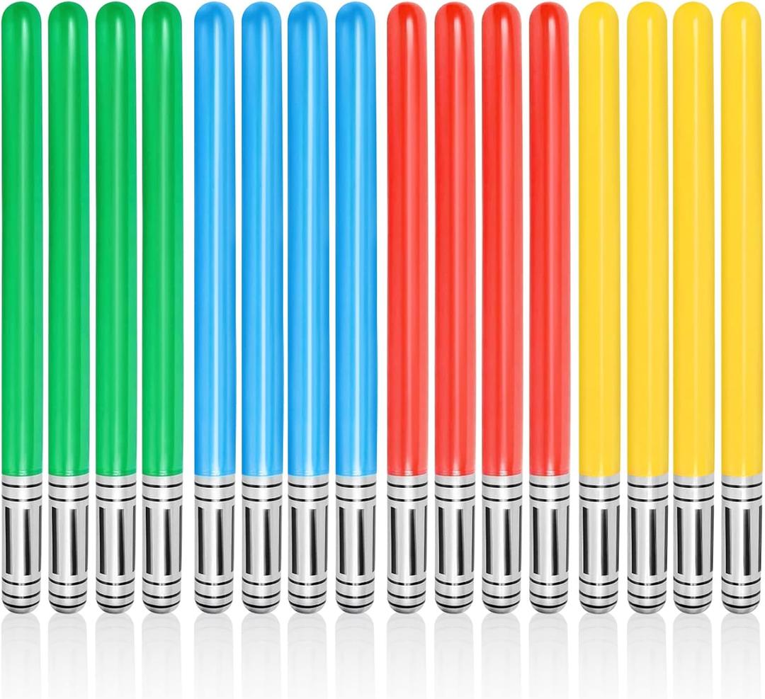 16 PCS Inflatable lightsaber - LIYDE Light Saber Sword Toys Party Bags Stocking Stuffers Favors Inflatable Swords for Cosplay Themed Party,Cosplay Party