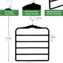 Closet Organizers and Storage,3 Pack Organization and Storage Pants-Hangers-Space-Saving,Velvet Hanger for Dorm Room for College Students Girls Boys Guys Hanging Jean Scarf (Large, Black)