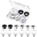 12 Pcs Bike Axle Nut and Safety Washer Kit - 3 Sizes Bicycle Hub Flanged Hardware Nuts Steel Flange Nuts Retaining Bicycle Hub Parts for Front and Rear Wheels