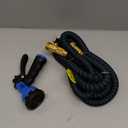 Flexi Hose Expandable Garden Hose with 8 Function Nozzle, 25FT - Lightweight Retractable Garden Hose, Water Hose - No-Kink Flexibility, 3/4 Inch Solid Brass Fittings and Double Latex Core
