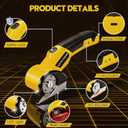 AYP Cordless Electric Scissors, 320RPM Cardboard Cutter with 4 SK5 High Carbon Steel Blades & Case, 1/4" Cutting Thickness, 2000mAh Box Cutter with Safety Lock & LED Light for Fabric, Carpet, Leather