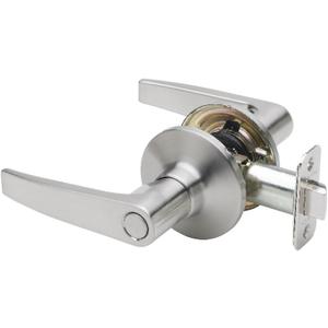 Copper Creek DL1231SS Daley Push Button Privacy Door Lever, Satin Stainless