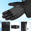 Thin&Thick Winter Gloves for Men and Women,Warm Waterproof Snow Glove for Cold Weather for Ski Hiking Driving Cycling (Medium)