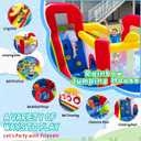 Hongcoral Bounce House, Inflatable Bounce Castle with Blower for Kids, Blow Up Jumping Bouncer with Slide, Climbing Wall, Obstacles, Trampoline, Ball Pit Pool for Indoor Outdoor, 12.733 Feet X 8.267 Feet X 7.15 Feet
