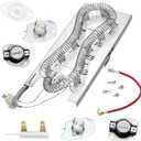 WP3387747 3387747 Dryer Heating Element Kit-Compatible With Whirlpool Cabrio Kenmore He2 Kenmore Elite He3 Maytag Dryers- GEW9250PW0 GEQ9800PW1 WD05X30818 GEQ9800PW2 GEQ9800PW1 MEDB835DW4 By TOMOON