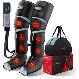 Leg Massager with Heat and Compression, Foot Massager for Circulation and Pain Relief, 3 Timers, 12 Intensity, 6 Modes,3 Heating with Knee Massager, Gifts for Mother Men Women
