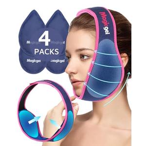 Magic Gel Wisdom Teeth Face Ice Pack - Reusable Hot & Cold Compress for Face Jaw Chin TMJ - Adjustable Compression - Head Ice Pack - Durable Design for Hands Free Application