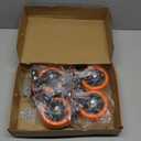 4 Inch Stem Caster Wheels 2000lbs, Threaded Stem Casters Set of 4 Heavy Duty,3/8"-16 x 1(Stem Diameter 3/8", Length 1"), Safety Dual Locking Caster, Industrial Castor Wheels for Cart,Furniture