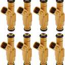 ACROPIX Car Fuel Injector Nozzle Replacement Fit for Lincoln Town Car 4.6L 98-01 for Ford Crown Victoria 4.6L 98-00 No.XW7Z-9F593-AB - Pack of 8 Orange
