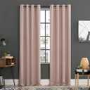 Sun Zero Soho 2-pack Blackout Energy Efficient Grommet Curtain Panel Pair, 54" x 108", Blush Pink