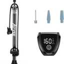 Bike Pump, 25 Height Full Size Bicycle Pump with 160 PSI High Pressure, Bike tire Pump with Presta and Schrader Valve, Bike Air Pump for Bike Tires, Balls and Swimming Ring,Bike Pumps with Psi Gauge