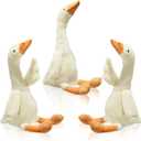 Sosation 3 Pieces 23.6'' Silly Goose Plush Stuffed Animal Toy, Swan Stuffed Animal, White Fluffy Cute Goose Funny Duck Plush Swan Toys Gifts for Home Birthday Favor