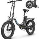 Vivi Foldable Electric Bike 48V 499.2WH Ebike for Adults Peak 1000W | 20" x3.0 Fat Tire Electric Bike for Adults, Electric City Bike Up to 50 Miles, Step-Thru E bike, 7-Speed, Cruise Control