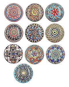 Set of 10 Ceramic Cabinet Colorful Knobs for Kitchen, Cabinet, Drawer, Wardrobe (Black & White) Set of 10 Ceramic Cabinet Colorful Knobs for Kitchen, Cabinet, Drawer, Wardrobe (Black & White)