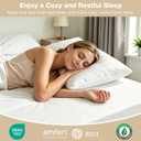 Twin XL Mattress Protector Waterproof 2 Pack Washable Mattress Cover Breathable Twin XL Size Fitted Bed Pad Noiseless Plastic Protection Up to 18” Mattress Protector Sof（White）