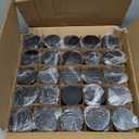 1oz Glass Jar with Lid, Hoa Kinh 25Pack Amber Round Containers Cosmetic Glass Jars with Inner Liners and Black Lids Travel Jars for Storing Lip and Body Scrub, Lotion, Body Butter, Bath Salts, Liquid