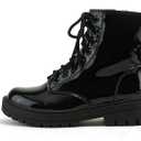 Soda FIRM - Lug Sole Combat Ankle Bootie Lace up w/Side Zipper, Size 8