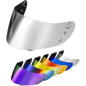 PSLER Icon Ic04 Visor - Icon Ic-04 Airframe Pro/Airmada/Airform Visor Motorcycle Helmet Tinted Visor UV Protection Face Shield Replacement for Ic04,Deep Silver-Mirror