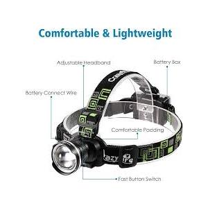1600lm XM-L T6 LED Adjustable Headlight 3 Modes Zoomable Headlamp for Climbing Hunting Fishing Cycling Waterproof Head Torch
