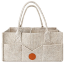 Maliton Baby Diaper Caddy Organizer for Changing Table, Nursery Storage Bin Basket with Handle, Felt Diaper Organizer Suitable for Indoor Outdoor (Khaki)