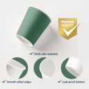 PAW - Disposable Paper Cups (8,5 oz, 50-Pack), Hot & Cold Paper Coffee Cups, Dark Green Drinking Cups for Party, BBQ, Christmas, New Year's Eve, Picnic