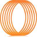 Shappy 6 Pcs Exercise Hoop Detachable Adjustable Plastic Toy Playground Toys Colored Hoop Circles for Teens Games Gymnastics Dog Agility Equipment Party Decor (23 Inch, Orange)