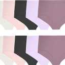 Fruit of the Loom Women's Microfiber Underwear, Lightweight & Sleek - 10 Pack - Black/White/Purple)