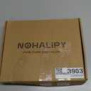 Widespread 8 Inch Brushed Nickel Bathroom Sink Faucet, Waterfall Nickel Stainless Steel Bathroom Faucet for Sink 3 Hole, Vanity Lavatory Sink Faucets with Drain & Water Hoses