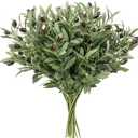 Leftover 12PCS 18Inch Faux Olive Branches for Vase,Artificia Tree Branches,Fake Plants,Greenery Stems,Eucalyptus Stems,Green Leaves for Centerpieces Decoration,Home Decor,Coffee Table Decor
