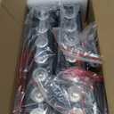 Rechargeable Stage Lights Bar,2Pack 9 LED RGBWA+UV Battery Powered DJ Light Strip Built-in 5200mAh Battery Remote Control DMX512 Sound Activated Uplights for Church Events Wedding Disco Party