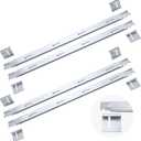 GlikCeil 4 Pcs File Cabinet Rails Adjustable Files Drawer Rails Metal File Cabinet Dividers 26'' to 40.5'' Adjustable Filing Cabinets Rail for Folders Storage (Silver)