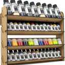 PROSCALE Universal Wall Paint Organizer for Miniatures & Modeling, Vertical Paint Shelf with Flat Shelves (No Holes) for Mixed Bottle Sizes, Compatible with Vallejo, Citadel, Army Painter, AK