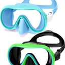 Seago 2 Pack Swim Goggles with Nose Cover, Goggles for Kids 6-14 Girls Boys Youth, Wide-Frame Swimming Goggles