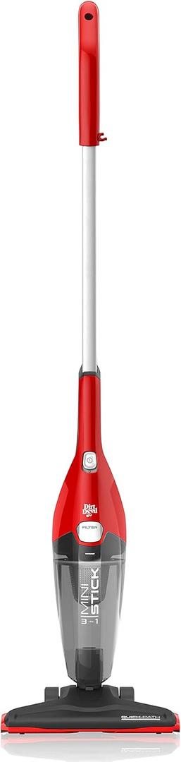 Dirt Devil Mini Bagless Vacuum Cleaner with Removable Hand Held Vac, Lightweight, SD22015PC, Red Dirt Devil Mini Bagless Vacuum Cleaner with Removable Hand Held Vac, Lightweight, SD22015PC, Red