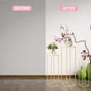 Latywen 3PCS Cylinder Pedestal Stands for Parties, Square Gold Metal Plant Cylinder Stands for Party Flowers, Display Columns Pedestal Stand Cylinder Tables for Vases Birthday Party Decorations