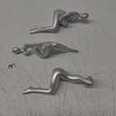 Quoowiit Thinker Statue - Office & Home Decor, Silver Art Sculpture - 3 Piece Set