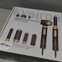 6 in 1 Hot Air Brush & Hair DryerHigh-Speed Hair Dryer Brush with Auto Wrap Curlers, Hot Air Styler Wrap Fast Drying & Frizz-Free Styling, No Heat Damage, Volumizing with Travel Bag (Black)