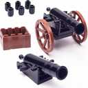 Medieval Warfare Cannon 2, Weapons Pack Military, Toy Soldiers Figures, Toy Set Minifigure Compatible with Major Brands, 3 Years Old and up