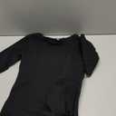 Walifrey Short Sleeve Bodysuits for Women Round Neck Basic Stretchy T Shirts Bodysuits Tops (Medium, Black)