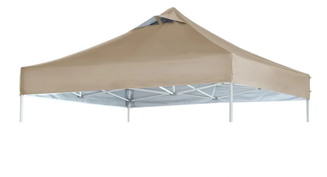 Beige Commercial Replacement Canopy Top for 160× 135in Straight Leg Pop Up Canopy Tent with Air Vent