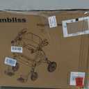Ambliss 2-in-1 Rollator Transport Wheelchair Combo for Seniors with seat | Heavy-Duty Bariatric Walker 450lbs|10" Rear & 8" Front All Terrain Wheels|Adjustable Height|Foldable Mobility Aid for Adults