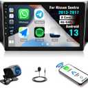 [8 Core/4G+64G] Radio for Nissan Sentra 2013-2017 Android 13 Car Stereo Wireless Apple Carplay&Android Auto, 10.1" IPS Touchscreen GPS Navi, Bluetooth 5.0 DSP FM RDS 32EQ 59UI WiFi SWC+Backup Cam&Mic
