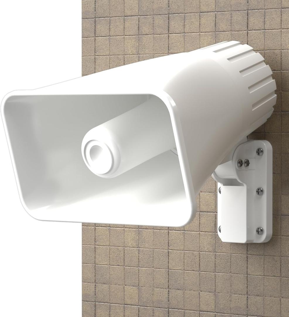 Alarm Siren Loud Horn Speaker 150dB Dual Tone Outdoor Security Siren 30W Electric Security Ring Up Down Adjustable with Bracket for Car Truck Mobile Van Sound Amplifier