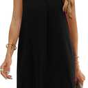 QACOHU 2025 Summer Dresses for Women Sleeveless Beach Floral Tshirt Sundress Casual Tank Dress S-2XL (Large, 0a-black)