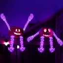 Set of 4 Pumpkin Skeleton Bones Arms and Legs with 8 Light Modes Realistic Halloween Movable Posable Bendable Skeleton Hands Joints Spooky Scary Horror Decoration Outdoor for Porch Yard 2 Arms 2 Legs