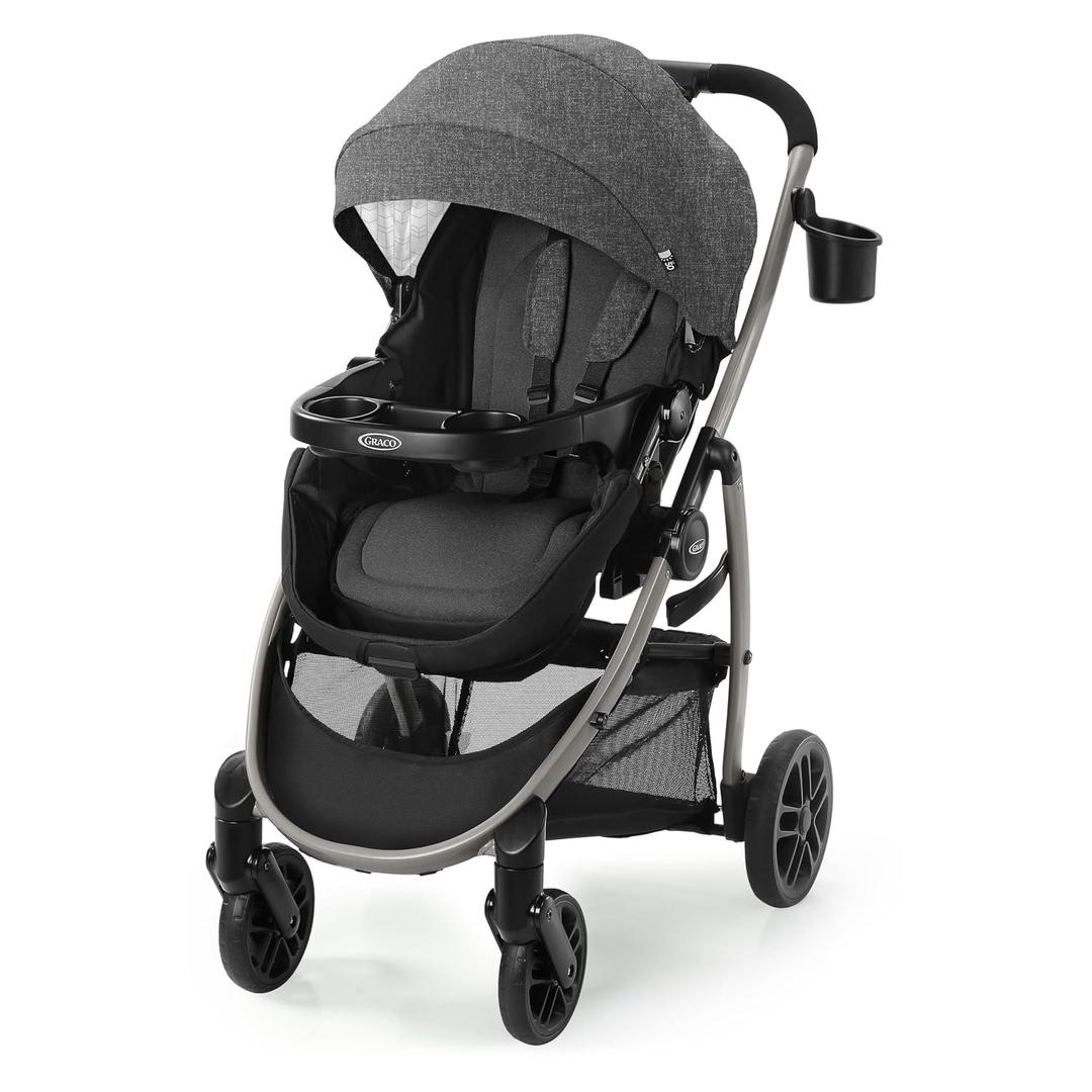 Graco Redmond Modes Pramette Stroller 3-in-1 Convertible: Car Seat Carrier Infant Pramette to Toddler Stroller with Reversible Seat and One-hand Fold