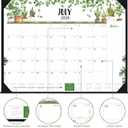 Desk Calendar 2026-2027 - Large Desk Calendar 2026-2027 22x17, Jul. 2026 - Dec. 2027, 26-27 Large Calendar, 18 Months, Corner Protectors - Plants