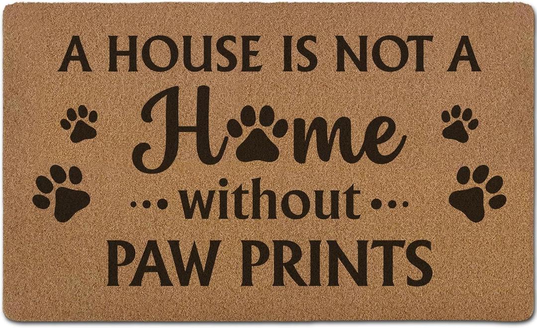 Funny Dog Door MatsFunny Dog Lovers Mom Dad Gifts Door Mat for Home Outside Entryway, Funny WelcomeArtificial Coir Doormat Rugs for Patio Entry Kitchen Decor, 17x30 Inch