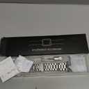 SUNFWR Compatible with Apple Watch Band for Men Women, Stainless Steel Metal iWatch Band for Apple Watch Size: 49mm/46mm/45mm/44mm/42mm (Series 3 2 1) (Silver)